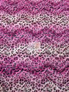 Pink/Fuchsia Velboa Leopard Animal Short Pile Fabric / Sold By The Yard||color:Pink/Fuchsia Leopard