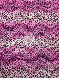 Pink/Fuchsia Velboa Leopard Animal Short Pile Fabric / Sold By The Yard