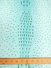 Smore Cream Mutant Ostrich Gator Embossed Vinyl Fabric / Sold By The Yard