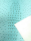 Smore Cream Mutant Ostrich Gator Embossed Vinyl Fabric / Sold By The Yard