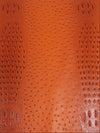 Poison Orange Mutant Ostrich Gator Embossed Vinyl Fabric / Sold By The Yard