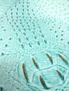 Poison Orange Mutant Ostrich Gator Embossed Vinyl Fabric / Sold By The Yard