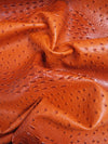 Smore Cream Mutant Ostrich Gator Embossed Vinyl Fabric / Sold By The Yard