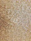 Tejido de malla de nailon con lentejuelas «Mini Disc» / Beige mate / Se vende por yardas