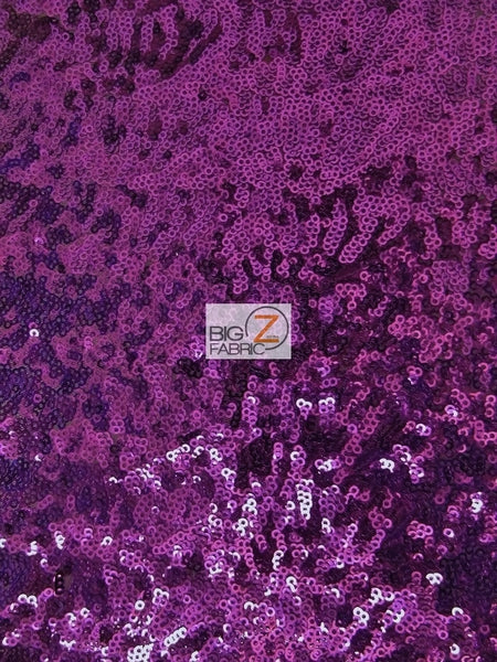 Tejido de malla de nailon con lentejuelas «Mini Disc» / Morado brillante / Se vende por yardas