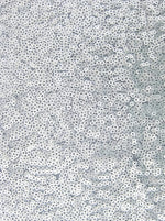 Mini Disc Sequin Nylon Mesh Fabric / Matte Silver / Sold By The Yard