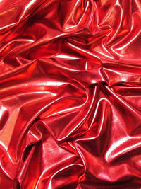 Tela de spandex con lámina metálica / Roja / Lycra elástica. Se vende por metro.