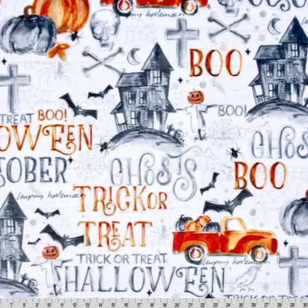 Tela digital «Multi Black Hallows Eve» para abrigos, por yarda