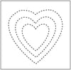 Corazones 3"/5"/7" Plantilla de acolchado