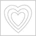 Corazones 3"/5"/7" Plantilla de acolchado