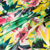 Stitch & Sparkle 100% Polyester, 57" Wide Charmeuse, Bark Cloth Floral, Cut By Yard