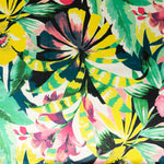 Stitch & Sparkle, 100 % polyester, charmeuse de 57" de large, motif floral « Bark Cloth », vendu au yard