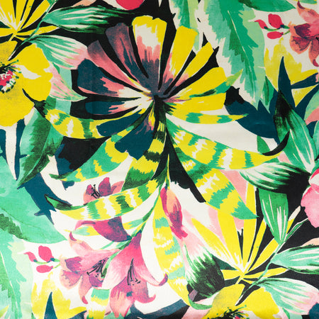 Stitch & Sparkle, 100 % poliéster, charmeuse de 57" de ancho, estampado floral en tela de corteza, se vende por yardas