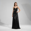 Stitch & Sparkle, 100 % poliéster, charmeuse de 57" de ancho, negro liso, se vende por yardas