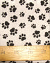 Animal Paws White and Black Polyester Cotton Fabric