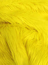 Neon Yellow UV Reactive Solid Shaggy Faux Fur Fabric / Sold By The Yard