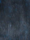 Neon Blue/Black Poison Spike Shag Faux Fur Fabric / Sold by the Yard
