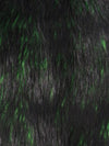 Neon Lime/Black Poison Spike Shag Faux Fur Fabric / Sold by the Yard