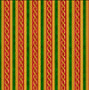 Christmas Stripes Red Green on Gold 100% Cotton Price per Yard