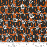 Tela «Noir Pumpkin Boo Orange», 44"/45", por yarda