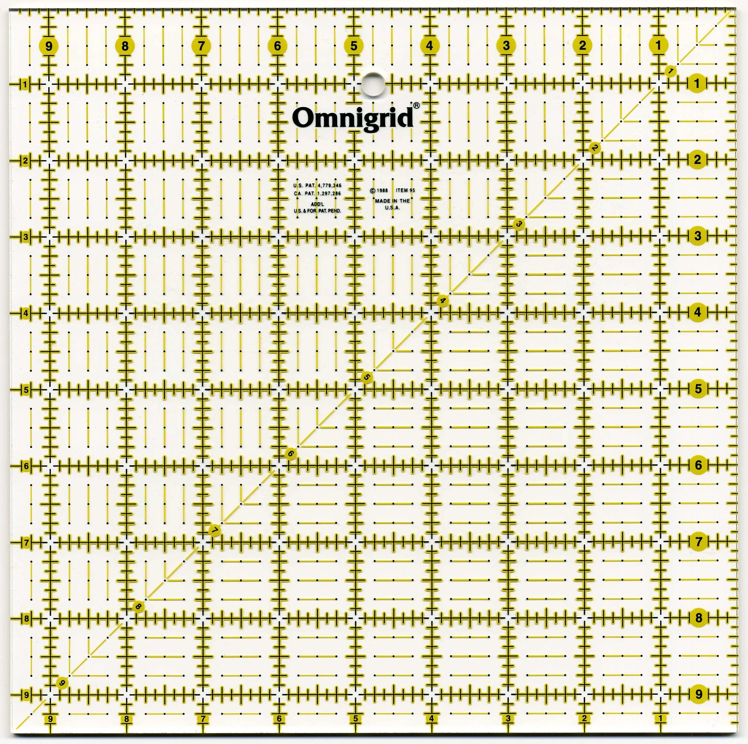 Omnigrid Ruler 9 1/2in Square | SINGER®