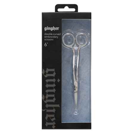 Tijeras de bordar Gingher de doble curva de 15 cm