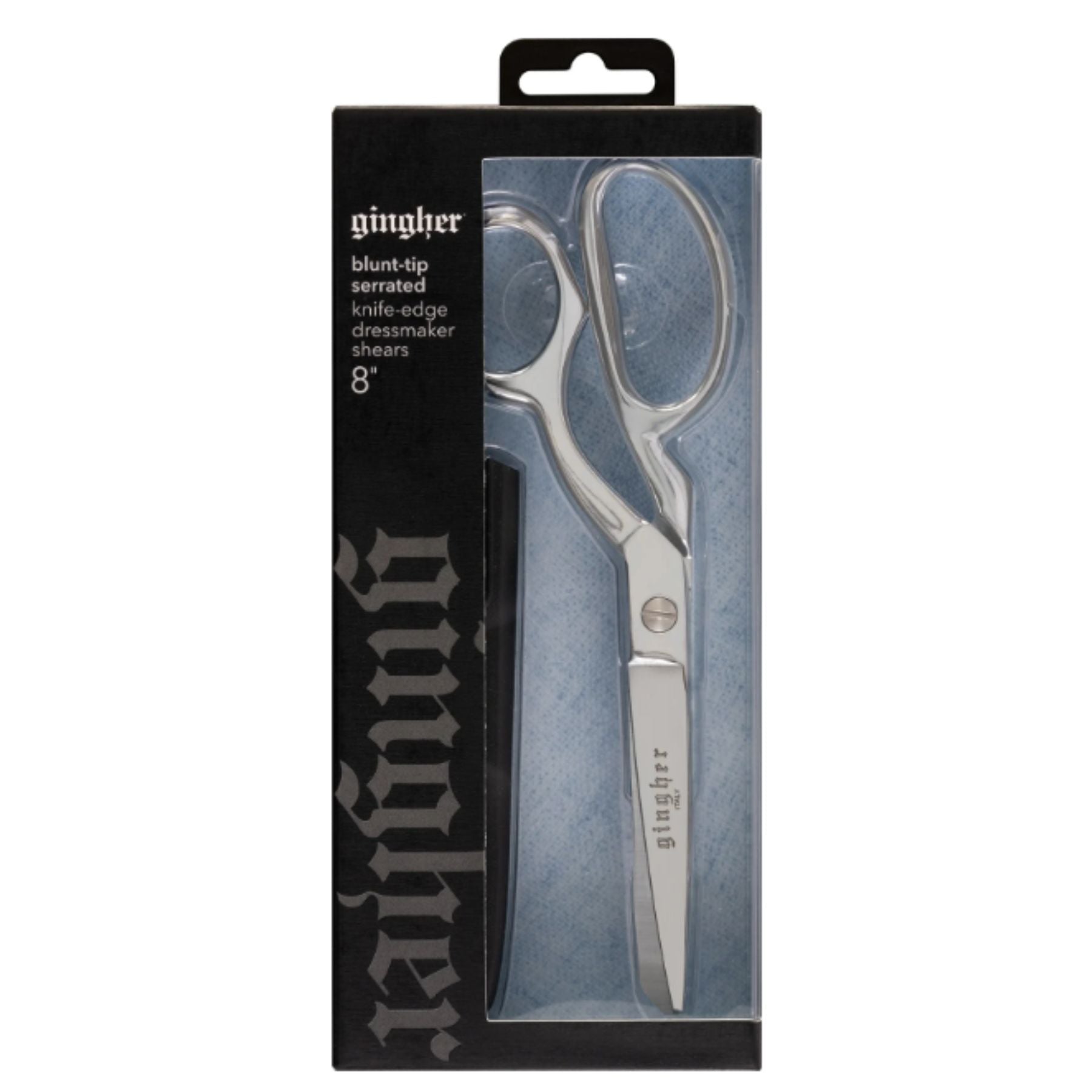 Gingher 8in Serrated/Knife Edge Dressmakers Shears Blunt Tip | SINGER®