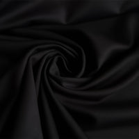 Ponte De Roma Jersey Knit Spandex Fabric / Black / Sold By The Yard