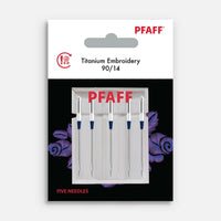 PFAFF® Titanium Embroidery Needles Size 90/14 5-Pack