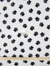 Animal Paw Print White & Black Fleece Fabric