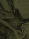 12 oz Cotton Canvas DOUBLE SIDED BATTING w peach skin fabric - ARMY GREEN/Black