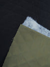 12 oz Cotton Canvas DOUBLE SIDED BATTING w peach skin fabric - ARMY GREEN/Black