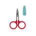 Tijeras Perfect Scissors rojas, 9,5 cm, pequeñas, curvas, con hoja microdentada y antideslizante