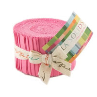 Tiras precortadas «Jelly Roll» de la colección «Pink Bella Solids Junior»
