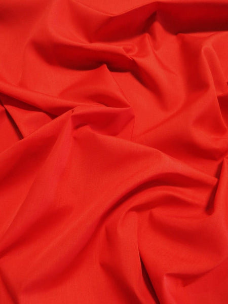 Poly Cotton Solid Fabric 58"/60" Width / Red / Sold By The Yard