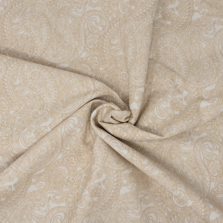 Roc-lon 100% Cotton, 108" Wide, Quilt Backing, Paisley Beige Pattern, Cut by Yard