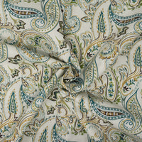 Roc-lon 100% Cotton, 108" Wide, Quilt Backing, Paisley Green, Cut by Yard