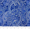 Roc-lon® 100 % algodón, 108" de ancho, estampado Paisley cobalto, se vende por yardas