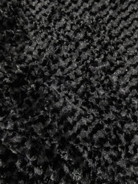 Panther Black Minky Rose/Rosette Floral Baby Soft Fabric / Sold By The Yard