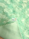 Puppy Brown Minky Rose/Rosette Floral Baby Soft Fabric / Sold By The Yard
