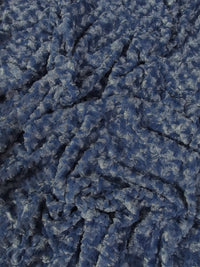 Tela suave para bebé con estampado floral de rosas y rosetas en azul oasis y minky / Se vende por metros