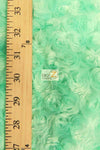 Turquoise Minky Rose/Rosette Floral Baby Soft Fabric / Sold By The Yard