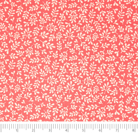 SINGER®  Fabric,  100% Cotton, 44 Inch Wide, Pink Leaves, Cut by the Yard