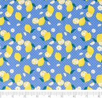 SINGER®  Fabric,  100% Cotton, 44 Inch Wide, Lemons And Dots, Cut by the Yard