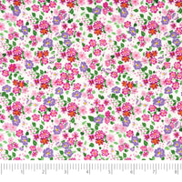Tissu SINGER®, 100 % coton, 44 pouces de large, motif « Packed Pink Flowers », vendu au yard