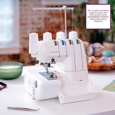 HUSQVARNA® VIKING® Máquina overlock AMBER S|100 reacondicionada -- Imagen del producto