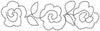 Enredadera de rosas 4 "x14 Plantilla de acolchado