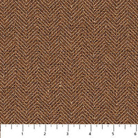 Rust Chevron Haberdashery Flannel Fabric per Yard