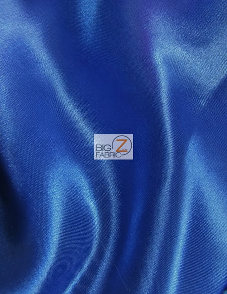 Tela de satén nupcial lisa y brillante / Azul real / Se vende por metros