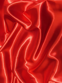 Tejido de satén liso y brillante para novias / Rojo / Se vende por metros